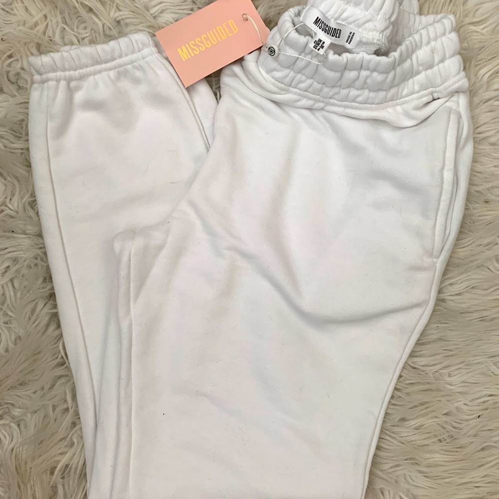 NWT White joggers
